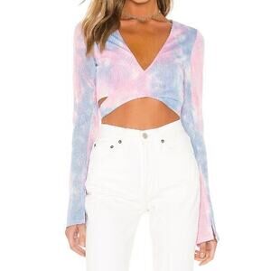 Lovers + Friends Mclaughlin Pastel Tie Dye Top XS NWT